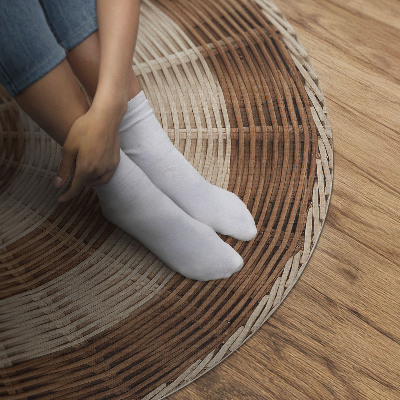 Pvc rug Wicker basket