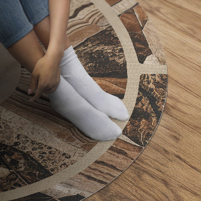 Pvc rug Hnědá kompozice drahokamů