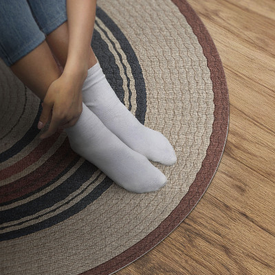 Vinyl floor rug Béžová kompozice z provazu
