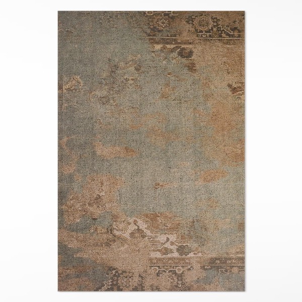 Pvc carpet Frayed patchwork pattern vintage