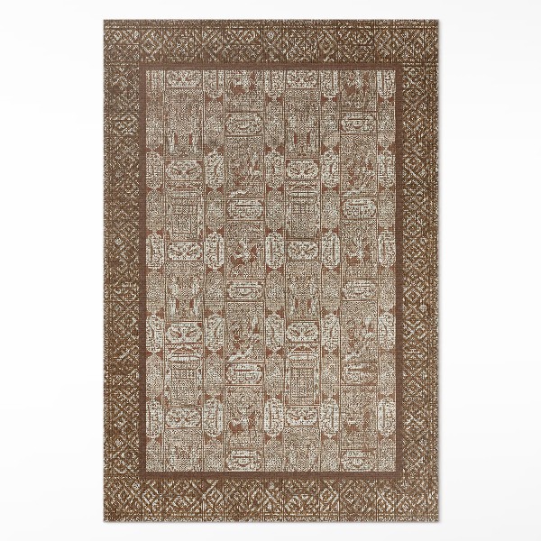 Vinyl rug Vintage ornamental mosaic pattern