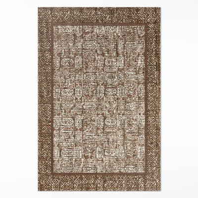Vinyl rug Vintage ornamental mosaic pattern