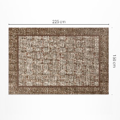 Vinyl rug Vintage ornamental mosaic pattern