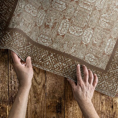 Vinyl rug Vintage ornamental mosaic pattern