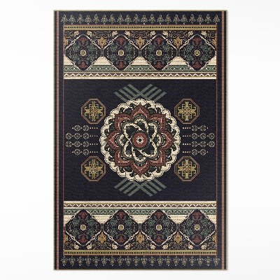 Pvc carpet Colourful decorative black