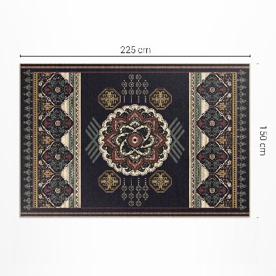 Pvc carpet Colourful decorative black