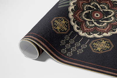 Pvc carpet Colourful decorative black
