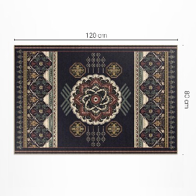 Pvc carpet Colourful decorative black
