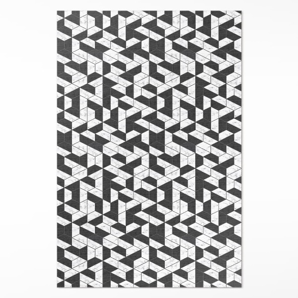 Pvc rug Fashionable stone mosaic with marble