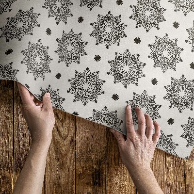Vinyl floor rug Small mandalas oriental boho pattern