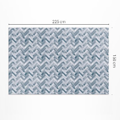 Vinyl rug Painted parquet herringbone pattern