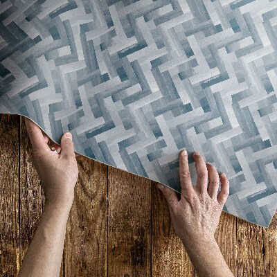 Vinyl rug Painted parquet herringbone pattern