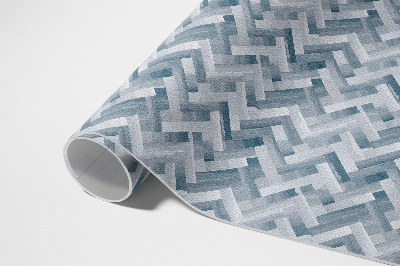 Vinyl rug Painted parquet herringbone pattern