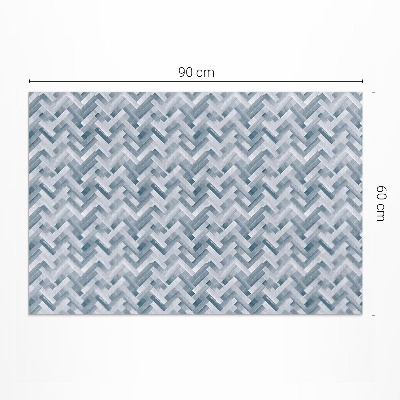 Vinyl rug Painted parquet herringbone pattern