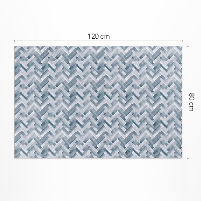Vinyl rug Painted parquet herringbone pattern