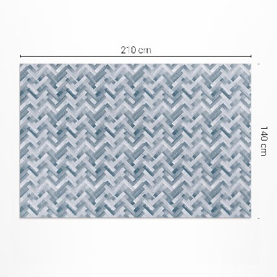 Vinyl rug Painted parquet herringbone pattern