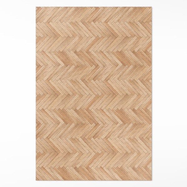 Vinyl floor rug Beautiful wooden parquet flooring herringbone