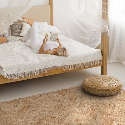 Vinyl floor rug Beautiful wooden parquet flooring herringbone