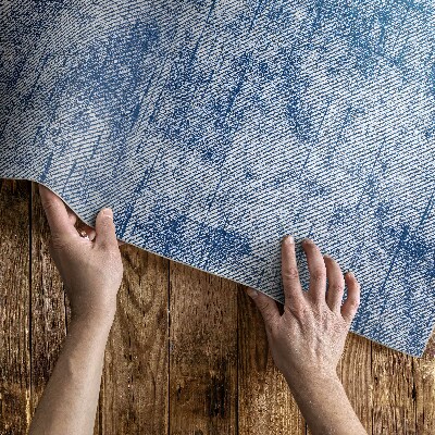 Vinyl floor rug Imitation fabric denim background
