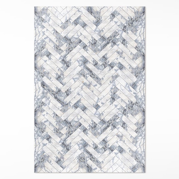 Pvc rug Stone parquet light herringbone