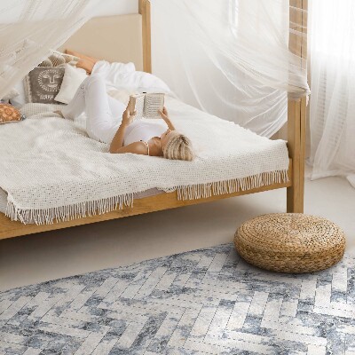 Pvc rug Stone parquet light herringbone