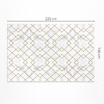 Vinyl floor rug Rhombus squares on light marble