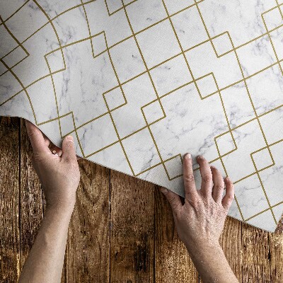 Vinyl floor rug Rhombus squares on light marble