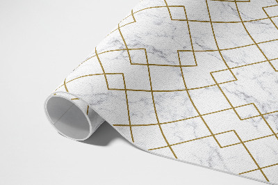 Vinyl floor rug Rhombus squares on light marble