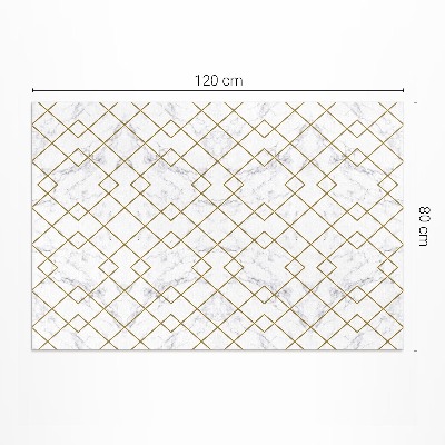 Vinyl floor rug Rhombus squares on light marble
