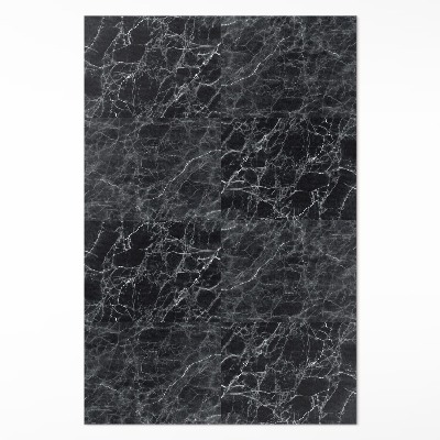 Pvc rug Dark Marble Stone Tiles
