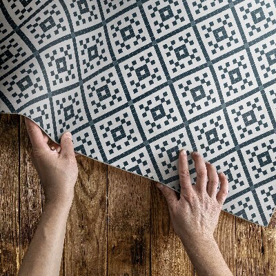 Vinyl floor rug Fine pattern in elegant style