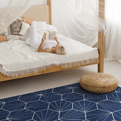 Pvc rug Hexagons with linear patterns