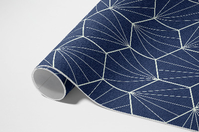 Pvc rug Hexagons with linear patterns