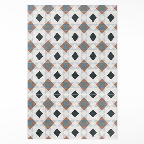 Pvc rug Geometric mosaic beautiful tiles