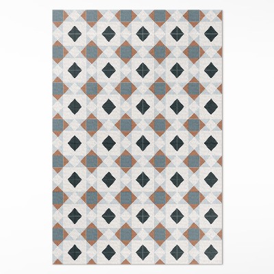 Pvc rug Geometric mosaic beautiful tiles