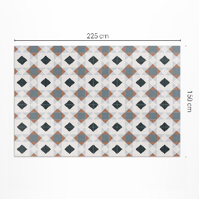 Pvc rug Geometric mosaic beautiful tiles