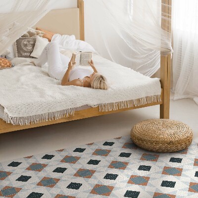 Pvc rug Geometric mosaic beautiful tiles