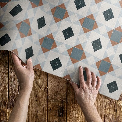 Pvc rug Geometric mosaic beautiful tiles