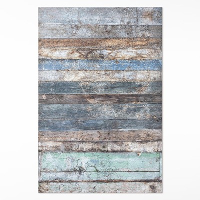 Vinyl floor rug Vintage wood planks