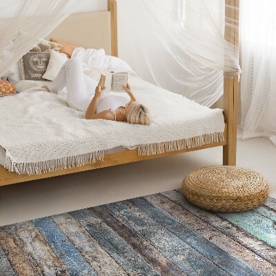 Vinyl floor rug Vintage wood planks