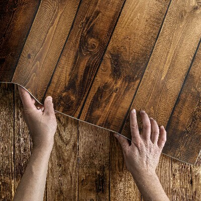 Pvc rug Antique wood floor planks