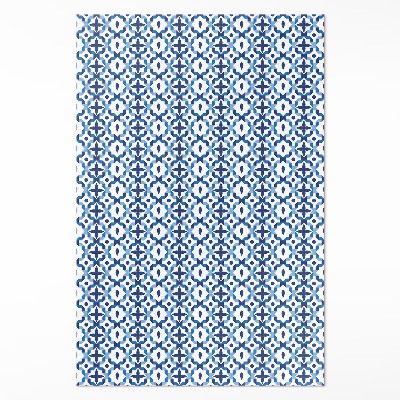 Vinyl floor rug Spanish mosaic decorative pattern