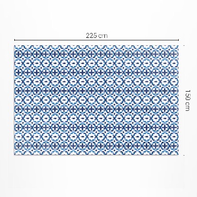 Vinyl floor rug Spanish mosaic decorative pattern