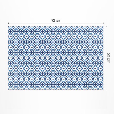 Vinyl floor rug Spanish mosaic decorative pattern