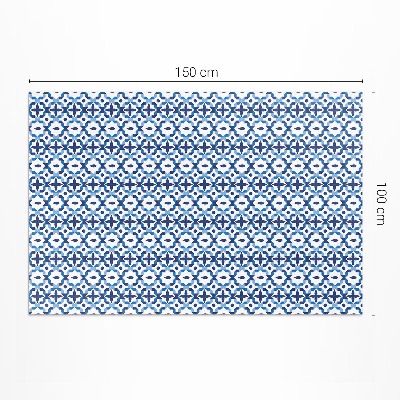 Vinyl floor rug Spanish mosaic decorative pattern