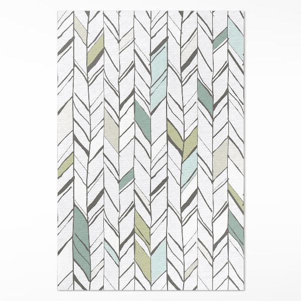 Vinyl floor rug Abstraction herringbone Indian style