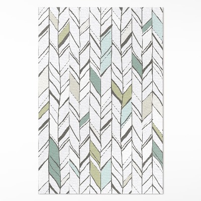 Vinyl floor rug Abstraction herringbone Indian style