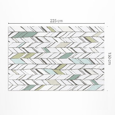 Vinyl floor rug Abstraction herringbone Indian style