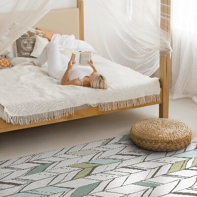 Vinyl floor rug Abstraction herringbone Indian style