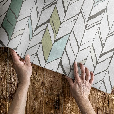 Vinyl floor rug Abstraction herringbone Indian style